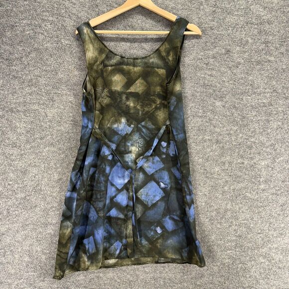 Awesome Dress Women M Medium Gray Geometric Shift Midi Sleeveless Round Neck - Picture 2 of 6